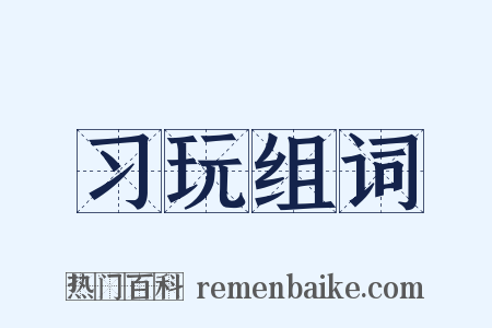 习玩组词是什么意思的图片